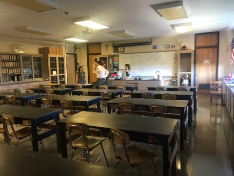 Science lab before renovation