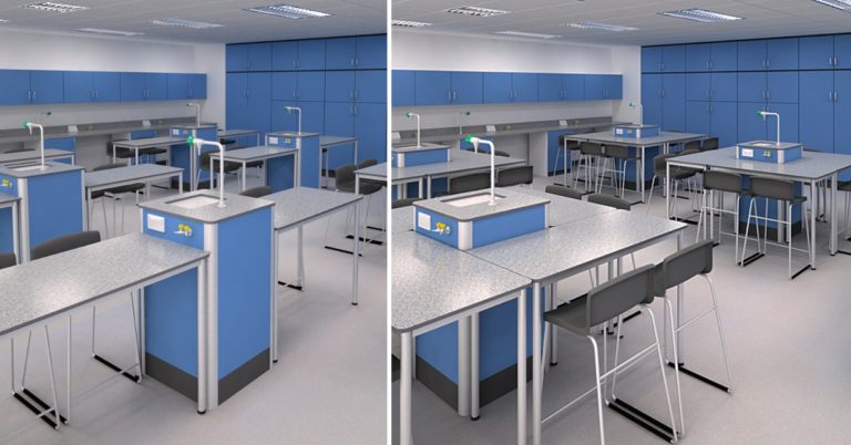 Service Towers and Tables for Science Laboratory
