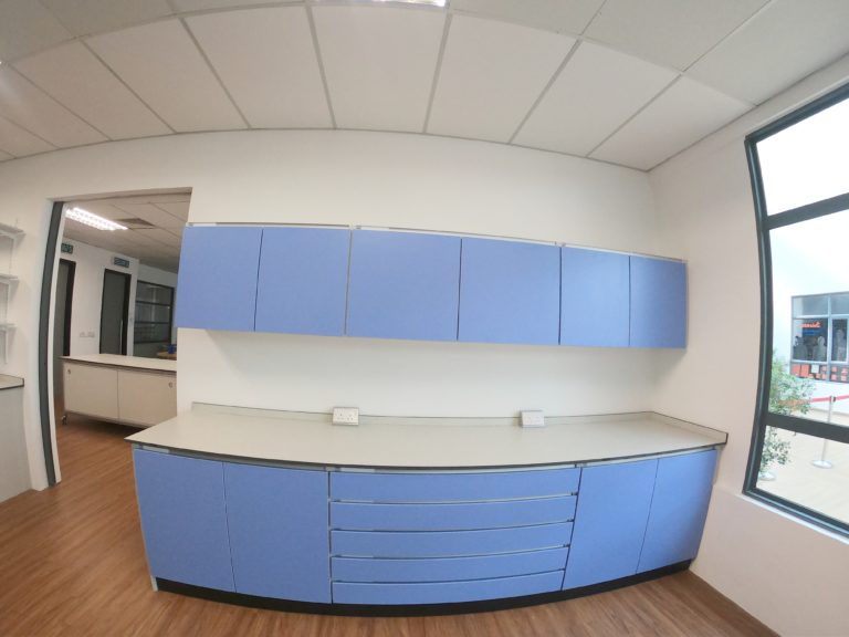 Technicians Room featuring Pedestal System and Wall Units installed by S+B UK at the BIS Kuala Lumpur