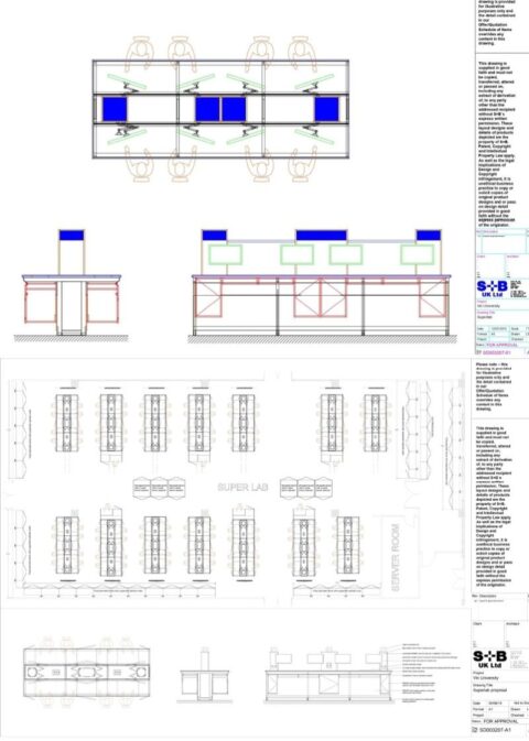 Vin University Lab Bench - 2D AutoCAD drawing