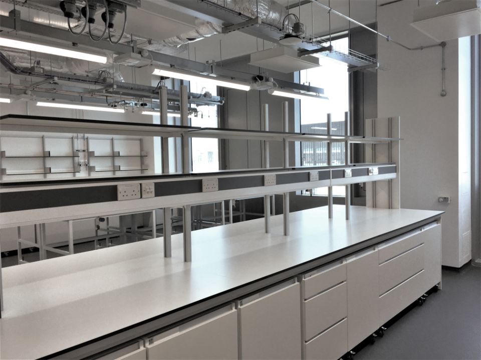 Henry Royce Institute Lab furniture with Trespa worktops