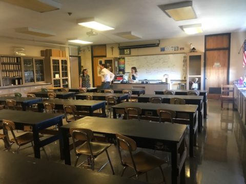 Science lab before renovation