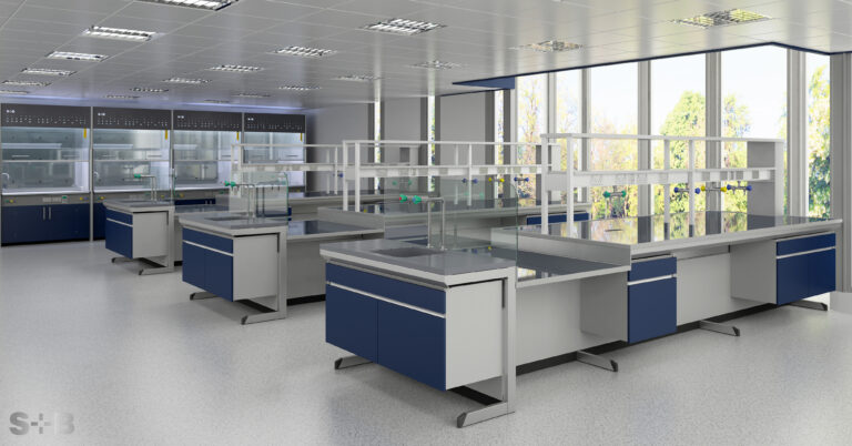 Exemplaire C frame Laboratory Furniture System by S+B UK Laboratory furniture supplier