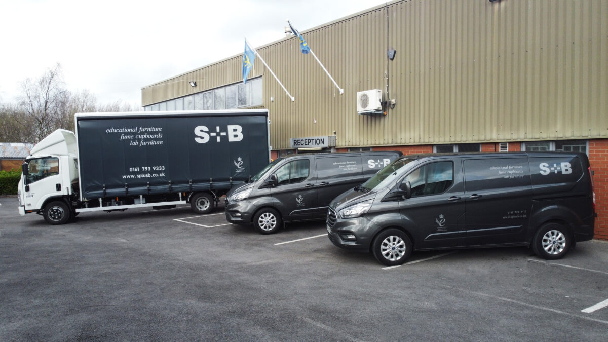 S+B furniture and fume cupboards - NEW delivery truck